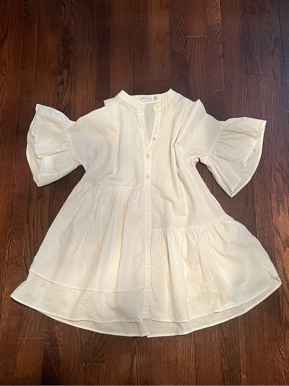 Petal & Pup White Ruffled Mini Dress
